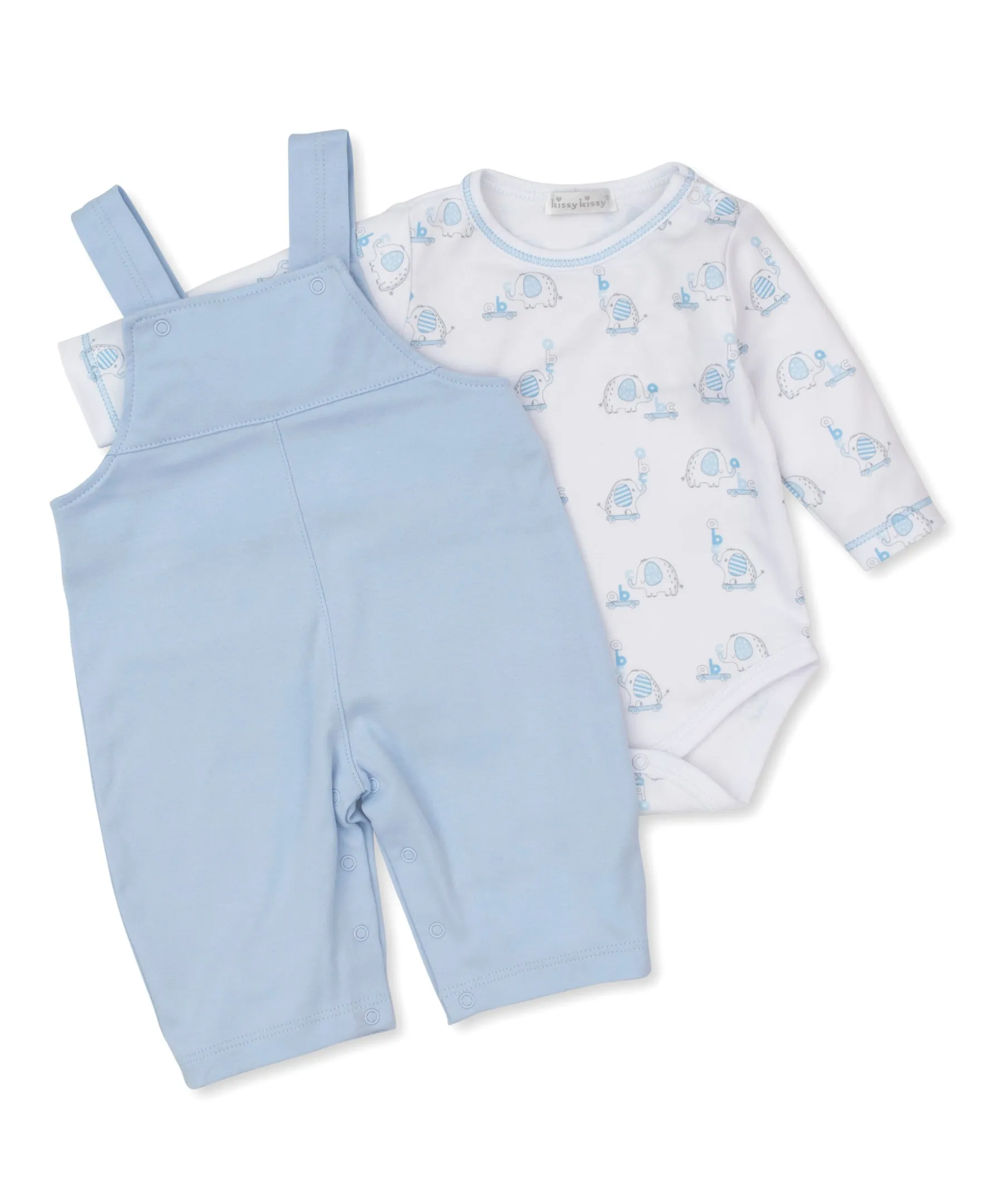 2 Piece Boys Elephant Bodysuit & Overalls