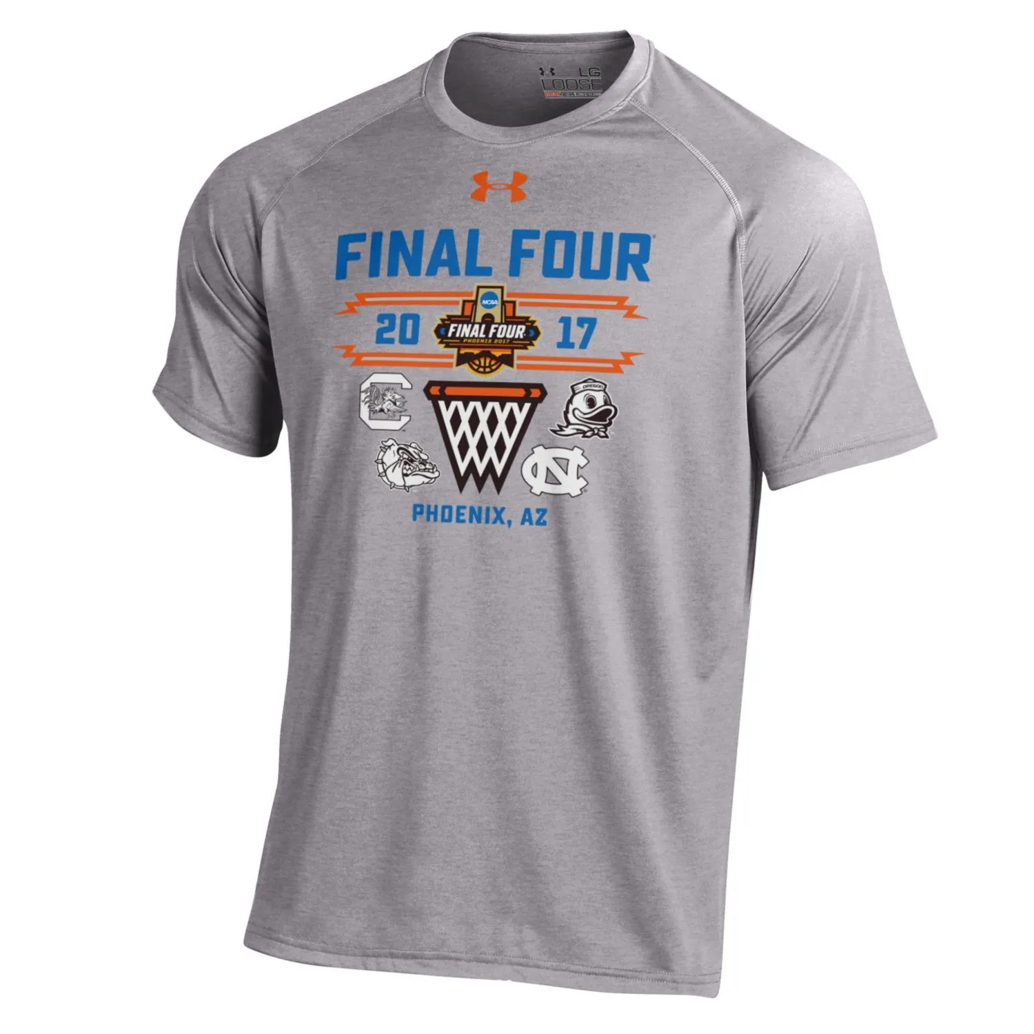 2017 Final Four Basketball Under Armour March Madness Gray Net T-Shirt