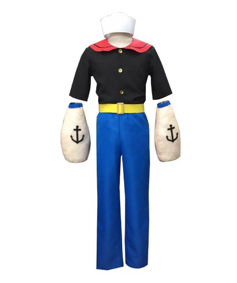 Adult Men's Sailor Captain 5 Pc Costume | Multicolor Cosplay Costume