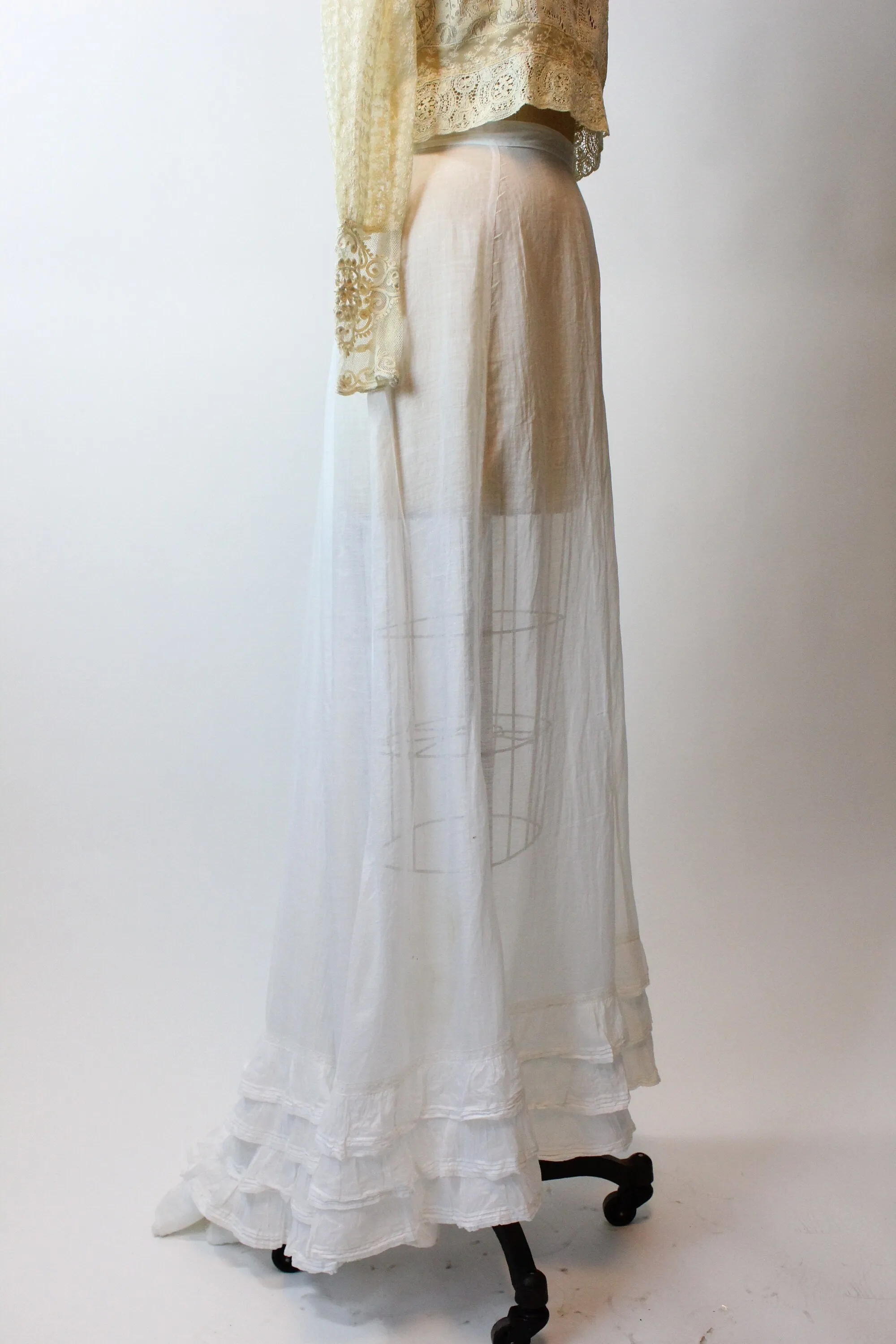 ANTIQUE edwardian muslin skirt xs | new spring summer