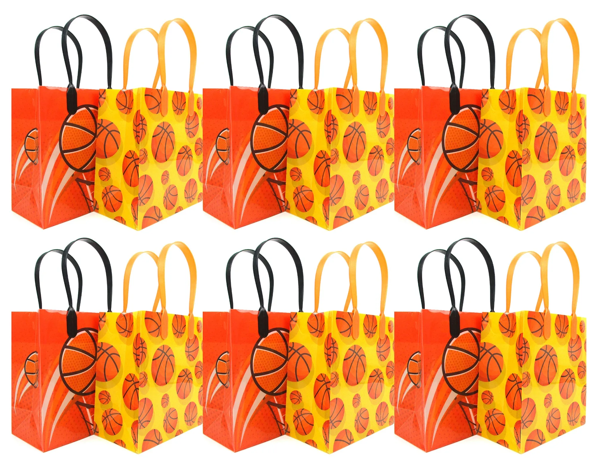 Basketball Party Favor Treat Bags - Set of 6 or 12