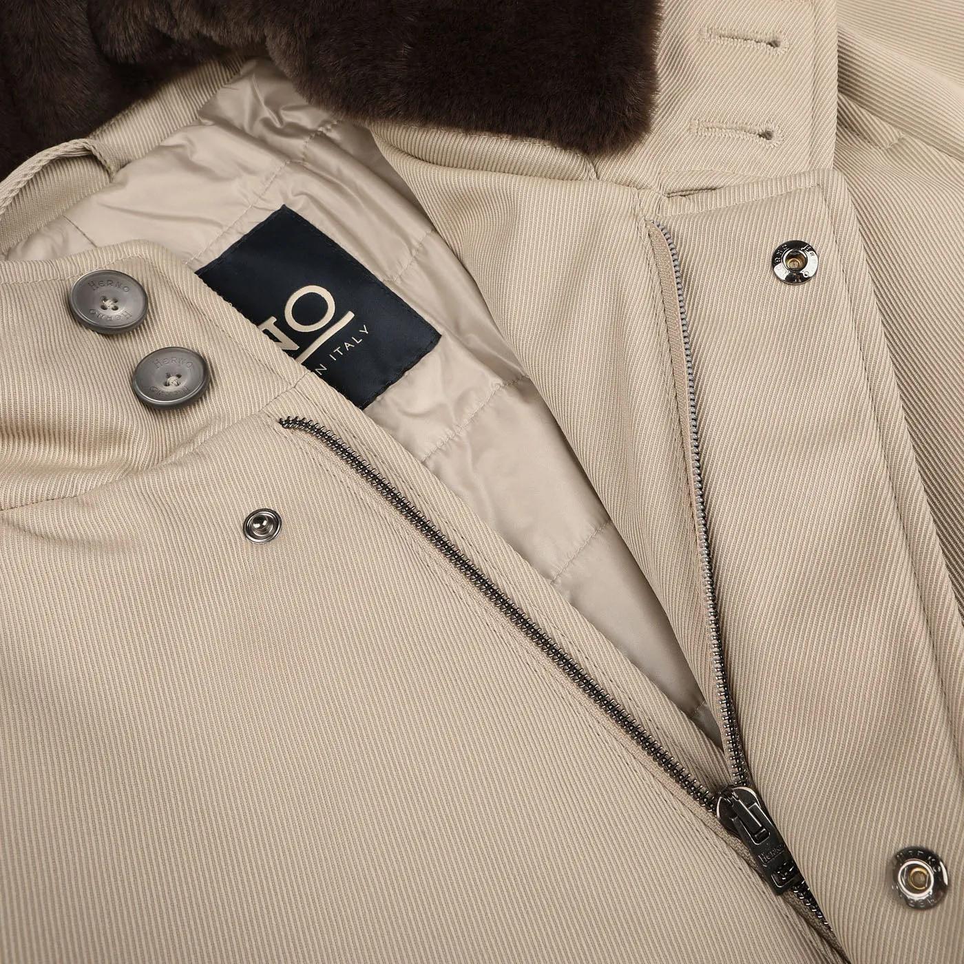 Beige Loro Piana Wool Twill Jacket