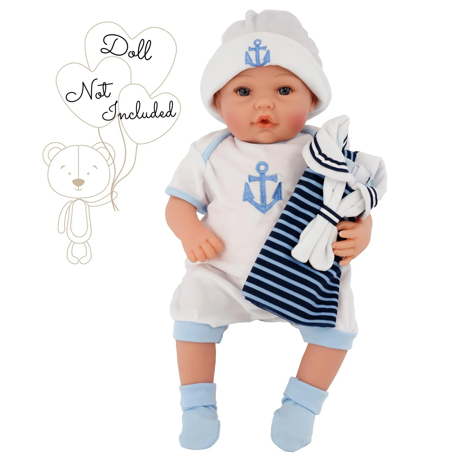 BiBi Outfits - Reborn Doll Clothes (Sailor) (50 cm / 20")