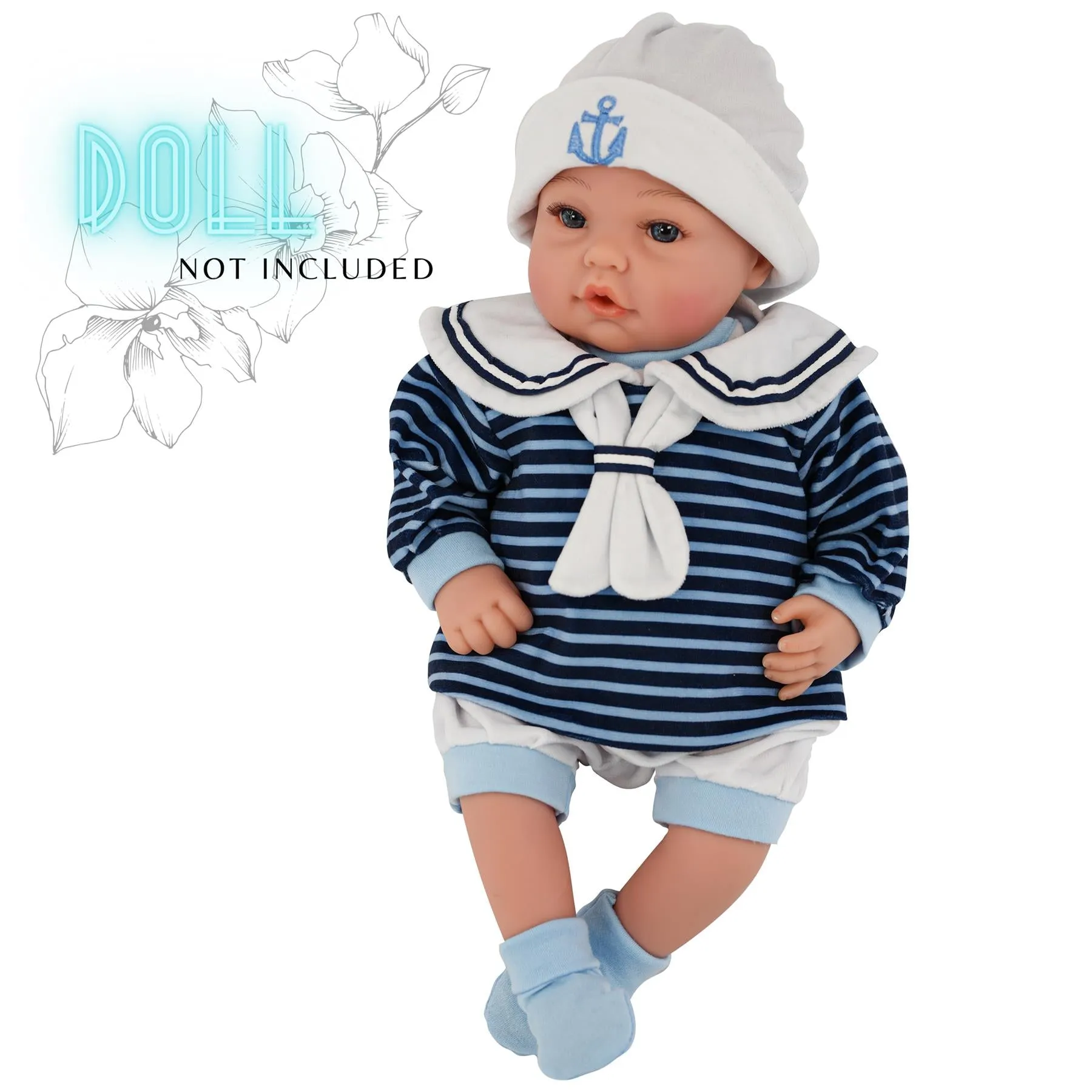 BiBi Outfits - Reborn Doll Clothes (Sailor) (50 cm / 20")