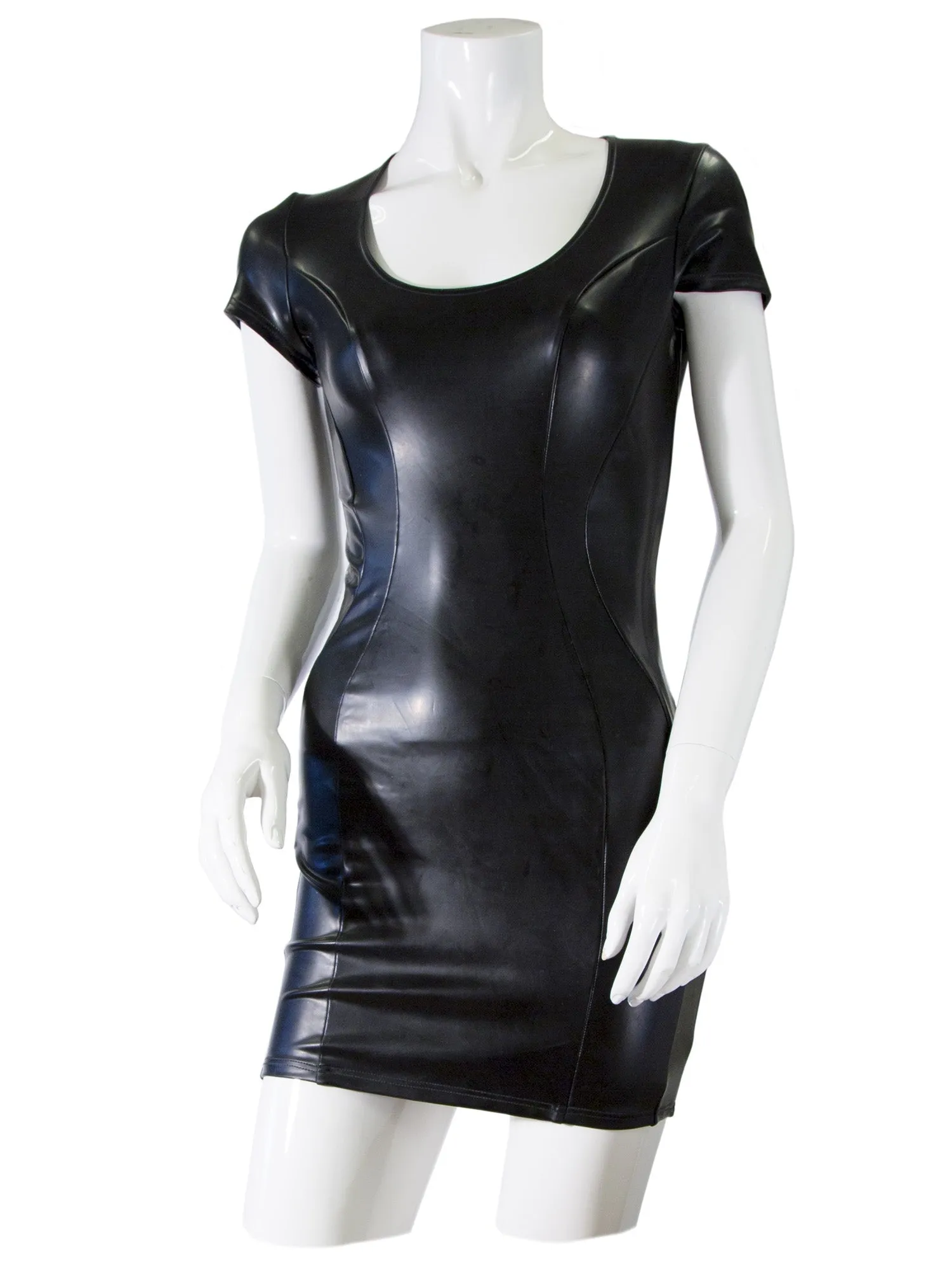 Black Datex Mini Dress