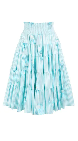 Blake Skirt Midi Length Cotton Stretch (Oxford Stripe)