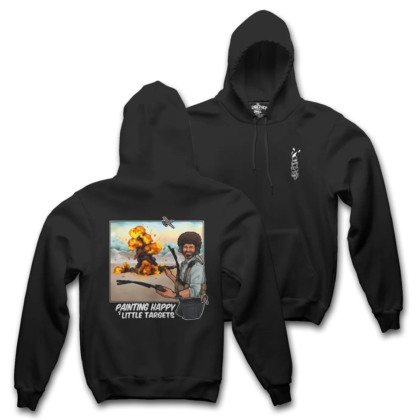 BOB ROSS - BLACK HOODIE