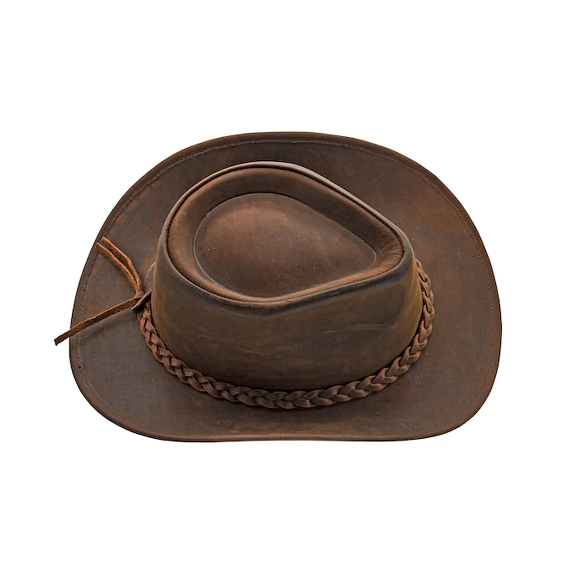 Brown Outback Hat Shapeable into Leather Cowboy Hat Durable Leather Hats for Men | Western hat | Western Hats for Men and Women