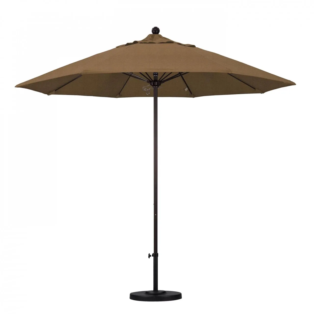 California Umbrella Venture Series 9 foot Commercial Patio Umbrella - Sturdy Aluminum Pole with Push Lift and Fiberglass Ribs