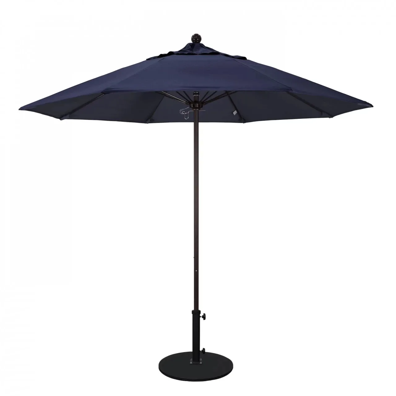 California Umbrella Venture Series 9 foot Commercial Patio Umbrella - Sturdy Aluminum Pole with Push Lift and Fiberglass Ribs