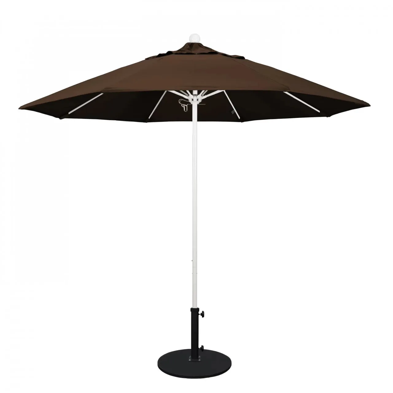 California Umbrella Venture Series 9 foot Commercial Patio Umbrella - Sturdy Aluminum Pole with Push Lift and Fiberglass Ribs