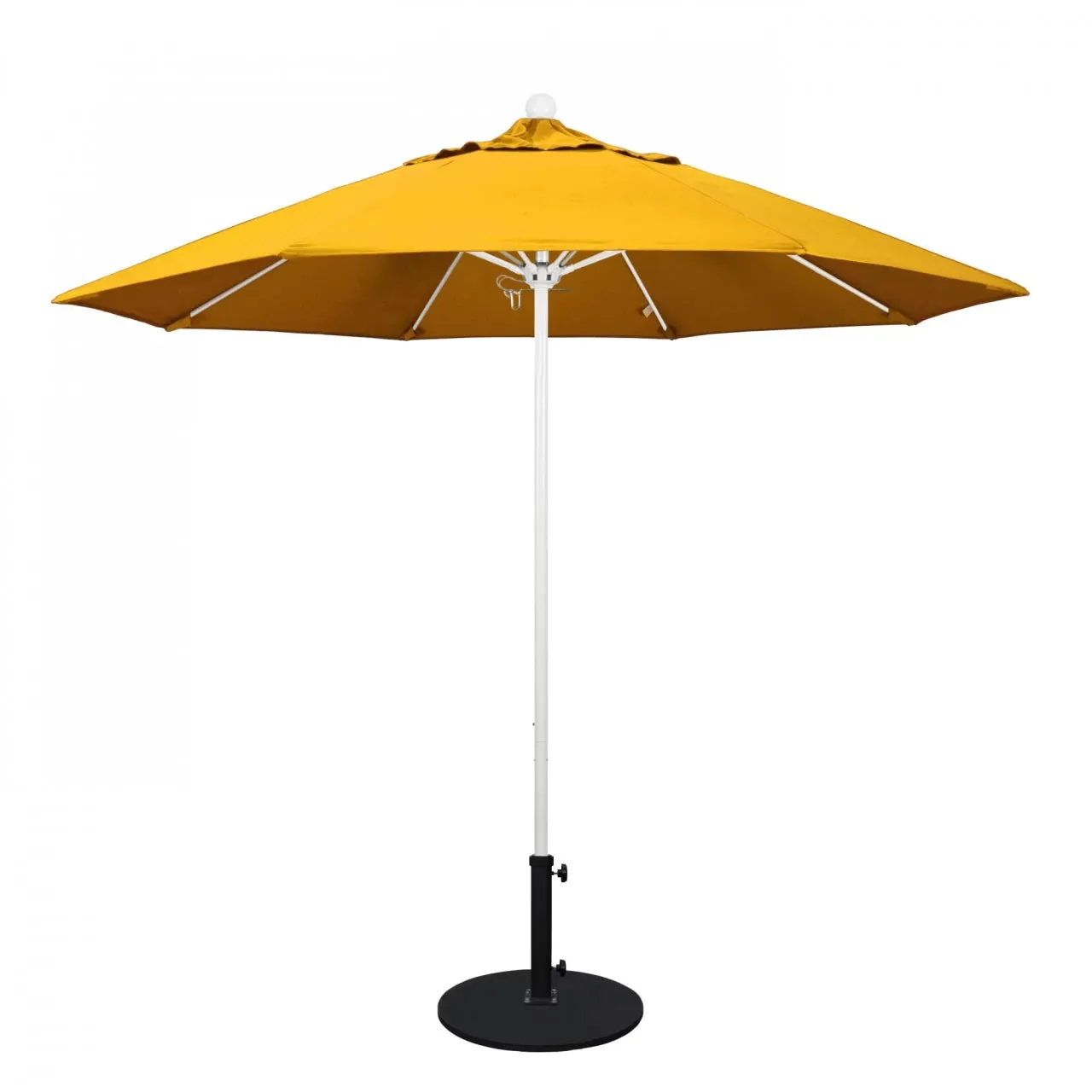 California Umbrella Venture Series 9 foot Commercial Patio Umbrella - Sturdy Aluminum Pole with Push Lift and Fiberglass Ribs