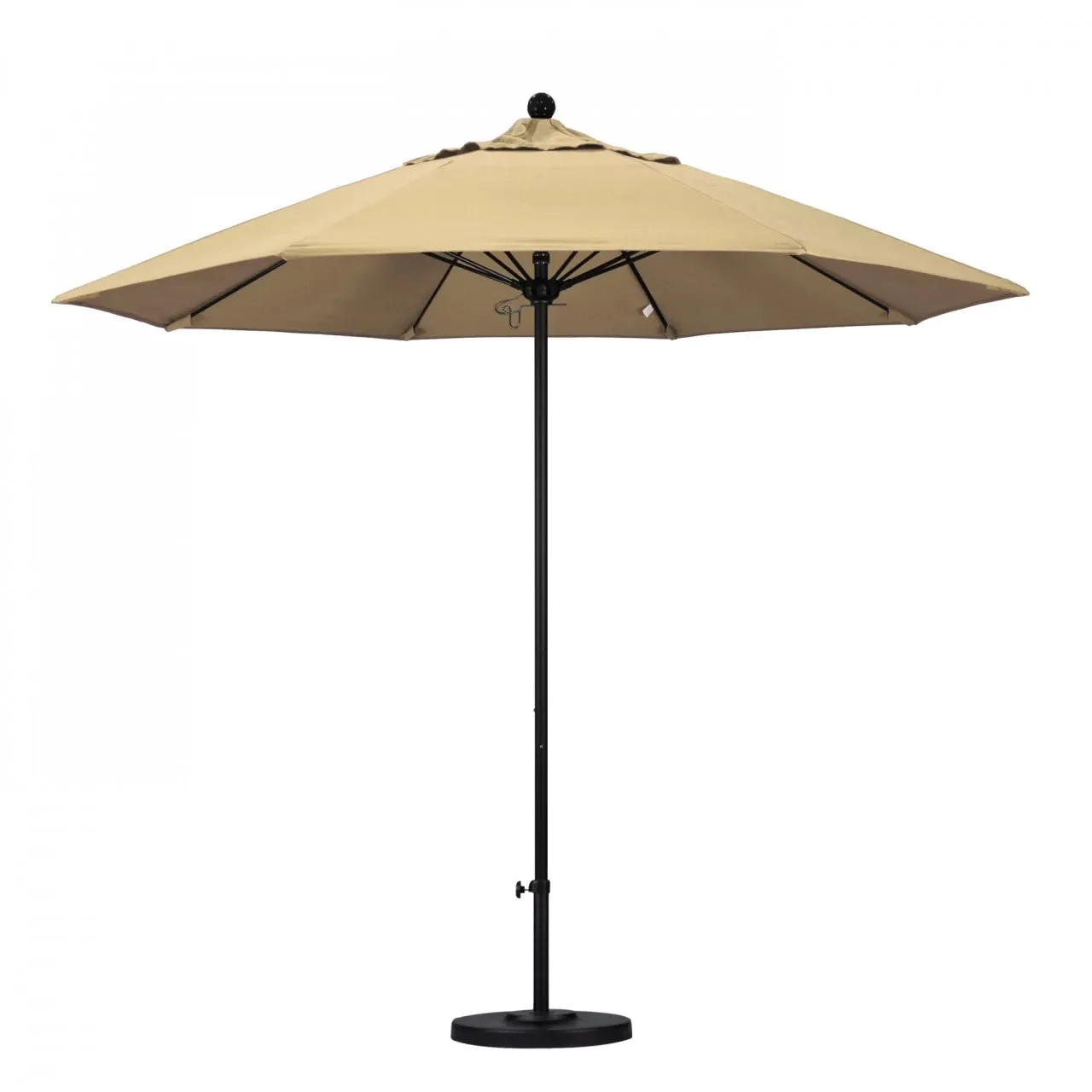 California Umbrella Venture Series 9 foot Commercial Patio Umbrella - Sturdy Aluminum Pole with Push Lift and Fiberglass Ribs