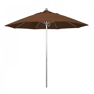 California Umbrella Venture Series 9 foot Commercial Patio Umbrella - Sturdy Aluminum Pole with Push Lift and Fiberglass Ribs