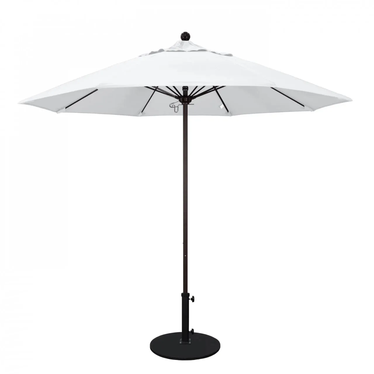 California Umbrella Venture Series 9 foot Commercial Patio Umbrella - Sturdy Aluminum Pole with Push Lift and Fiberglass Ribs