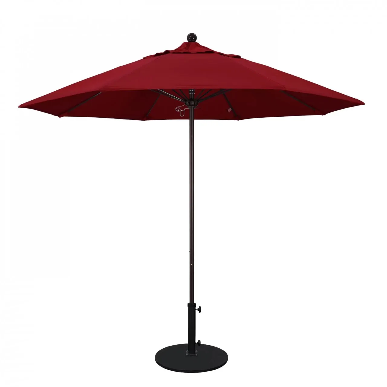 California Umbrella Venture Series 9 foot Commercial Patio Umbrella - Sturdy Aluminum Pole with Push Lift and Fiberglass Ribs