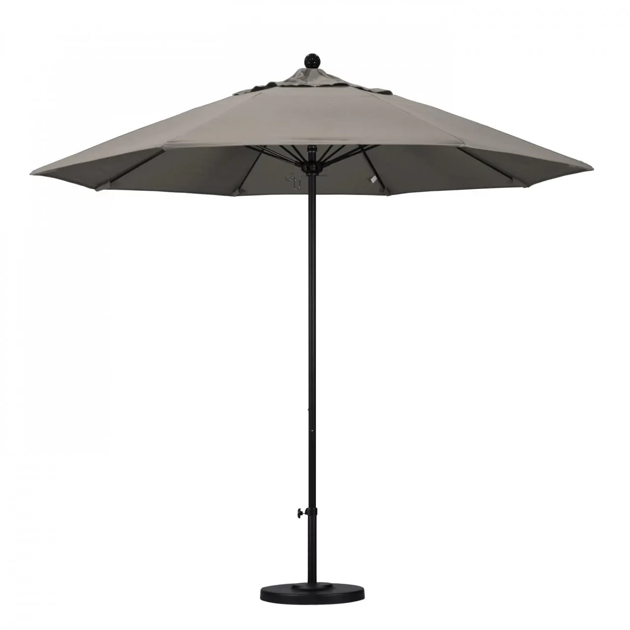 California Umbrella Venture Series 9 foot Commercial Patio Umbrella - Sturdy Aluminum Pole with Push Lift and Fiberglass Ribs