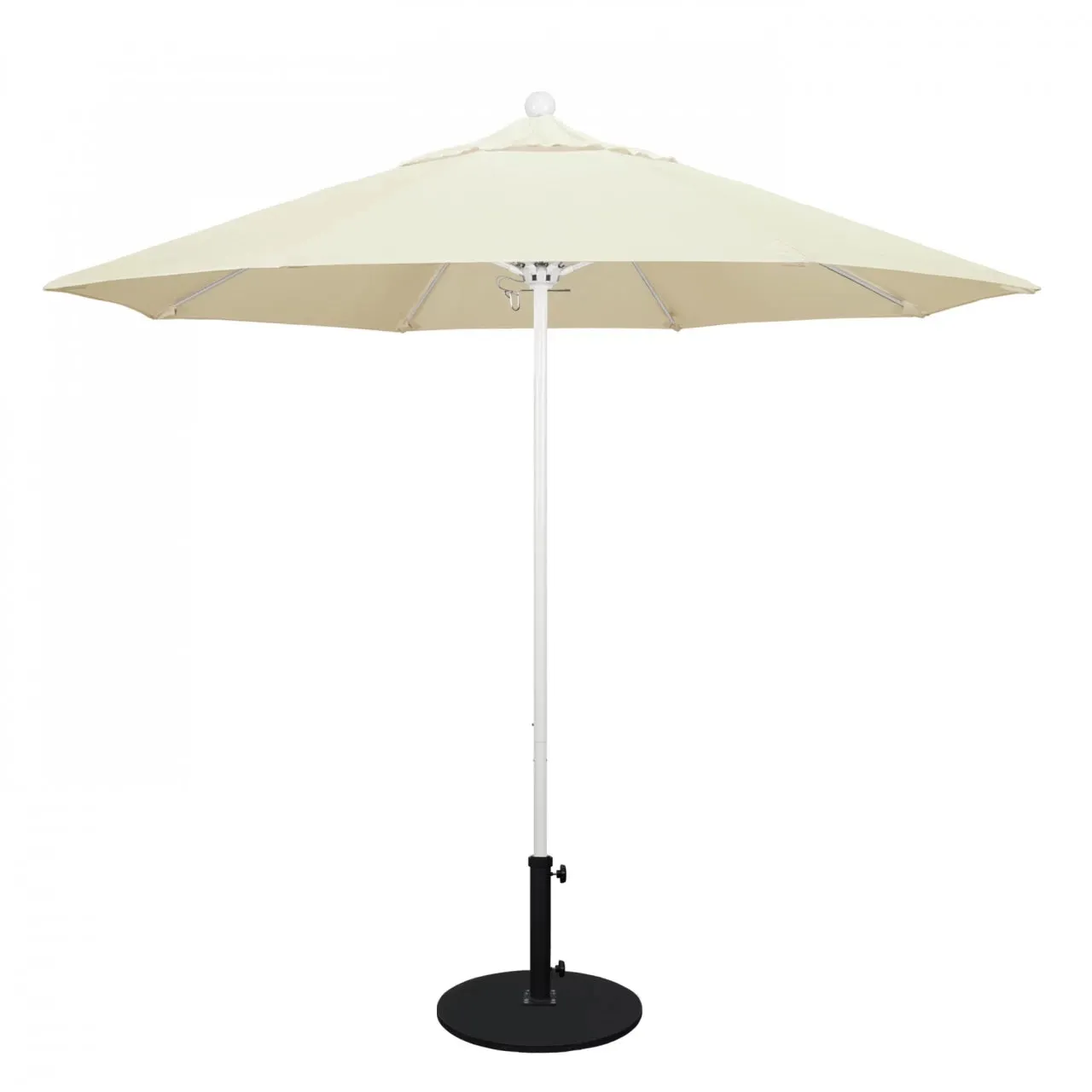 California Umbrella Venture Series 9 foot Commercial Patio Umbrella - Sturdy Aluminum Pole with Push Lift and Fiberglass Ribs