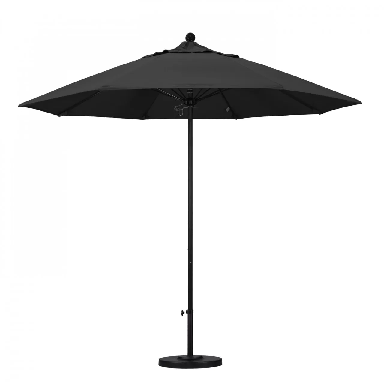 California Umbrella Venture Series 9 foot Commercial Patio Umbrella - Sturdy Aluminum Pole with Push Lift and Fiberglass Ribs