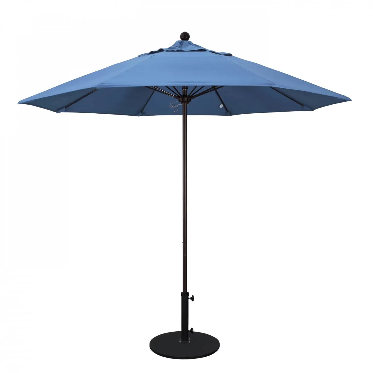 California Umbrella Venture Series 9 foot Commercial Patio Umbrella - Sturdy Aluminum Pole with Push Lift and Fiberglass Ribs