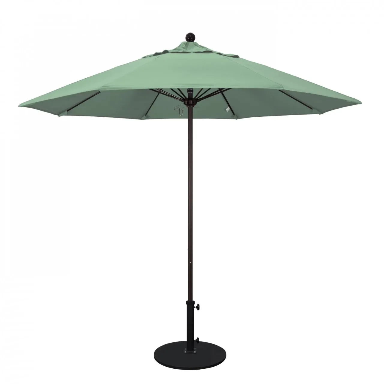 California Umbrella Venture Series 9 foot Commercial Patio Umbrella - Sturdy Aluminum Pole with Push Lift and Fiberglass Ribs