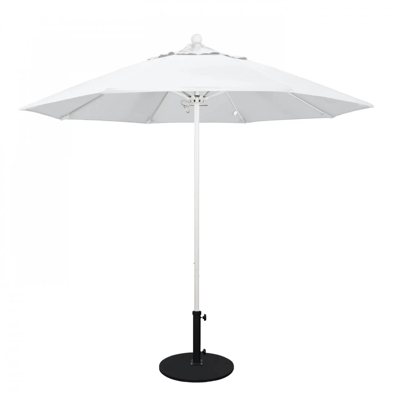 California Umbrella Venture Series 9 foot Commercial Patio Umbrella - Sturdy Aluminum Pole with Push Lift and Fiberglass Ribs