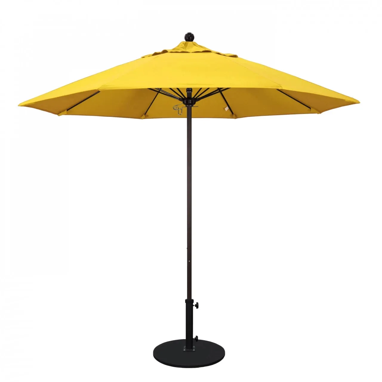 California Umbrella Venture Series 9 foot Commercial Patio Umbrella - Sturdy Aluminum Pole with Push Lift and Fiberglass Ribs