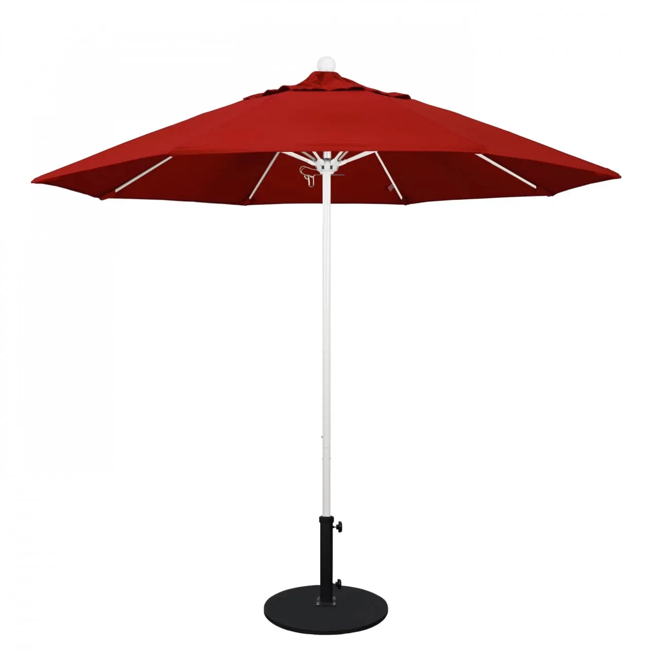 California Umbrella Venture Series 9 foot Commercial Patio Umbrella - Sturdy Aluminum Pole with Push Lift and Fiberglass Ribs