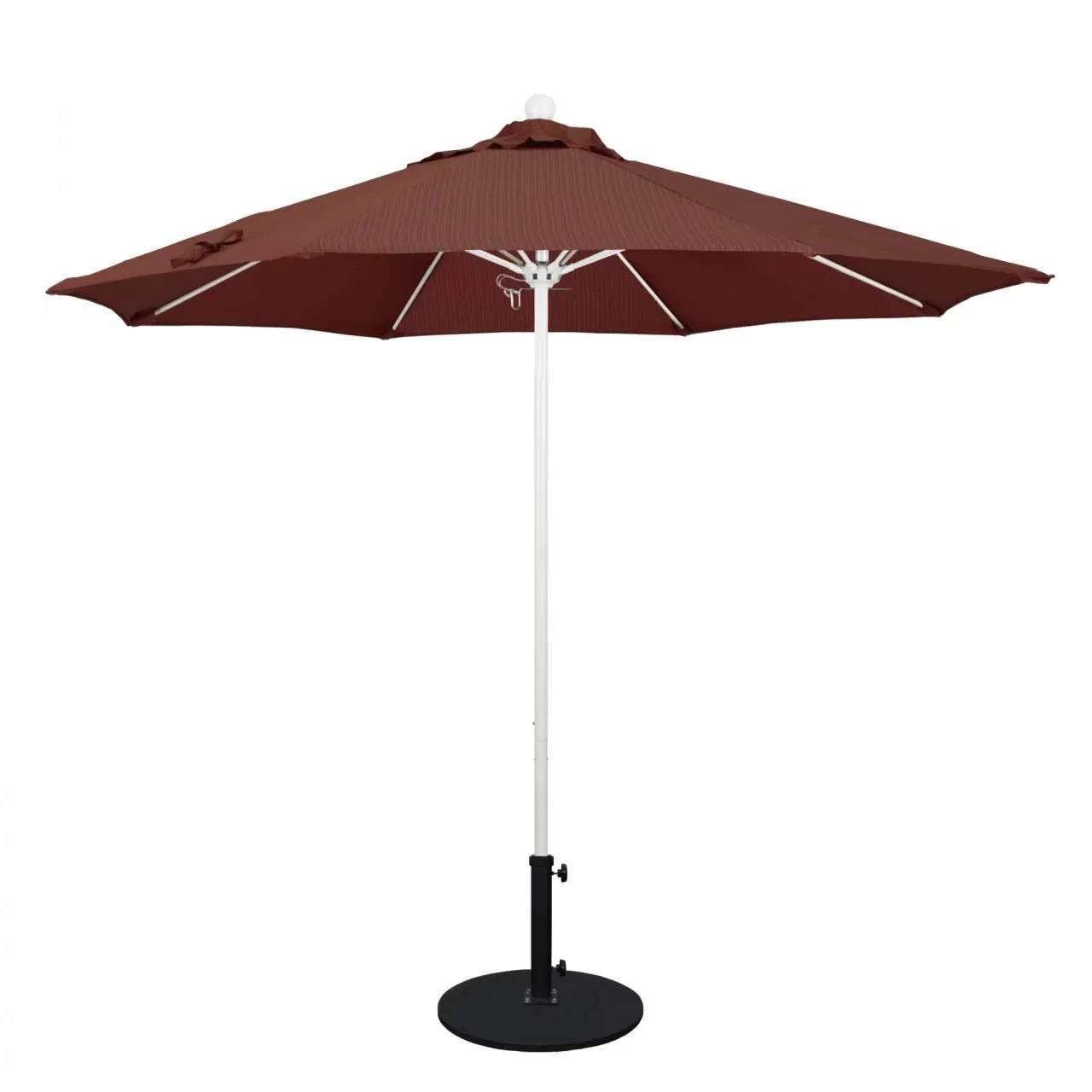 California Umbrella Venture Series 9 foot Commercial Patio Umbrella - Sturdy Aluminum Pole with Push Lift and Fiberglass Ribs