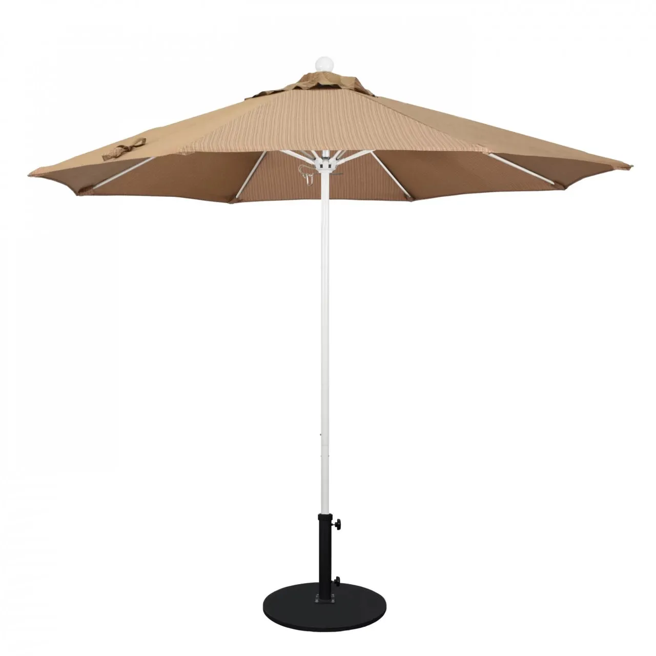 California Umbrella Venture Series 9 foot Commercial Patio Umbrella - Sturdy Aluminum Pole with Push Lift and Fiberglass Ribs