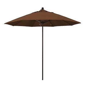 California Umbrella Venture Series 9 foot Commercial Patio Umbrella - Sturdy Aluminum Pole with Push Lift and Fiberglass Ribs