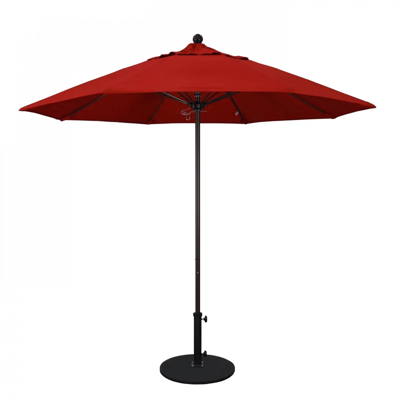 California Umbrella Venture Series 9 foot Commercial Patio Umbrella - Sturdy Aluminum Pole with Push Lift and Fiberglass Ribs