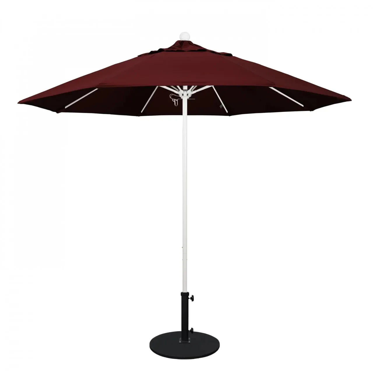 California Umbrella Venture Series 9 foot Commercial Patio Umbrella - Sturdy Aluminum Pole with Push Lift and Fiberglass Ribs