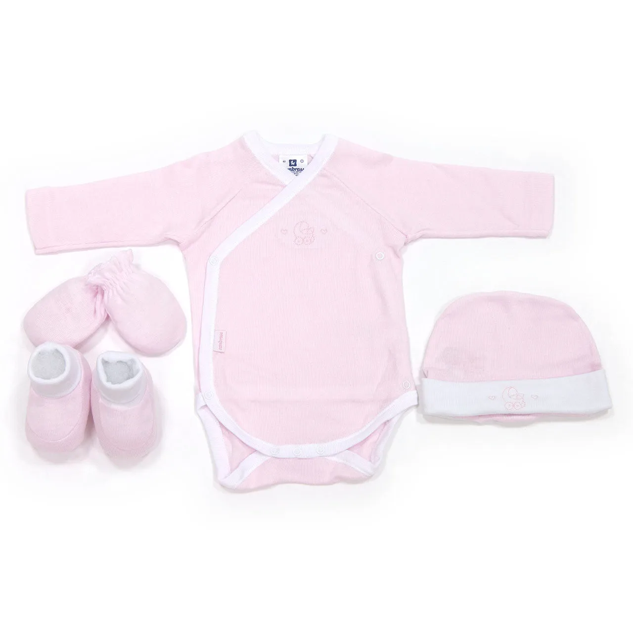 Cambrass Set Newborn 4pcs 711 Liso Pink