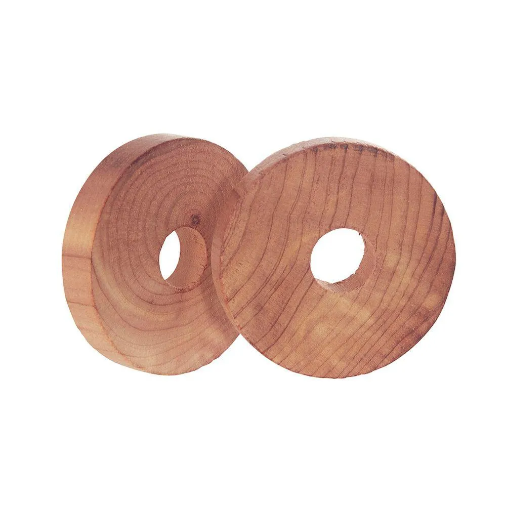 Cedar Clothes Hanger Rings 6 Pack