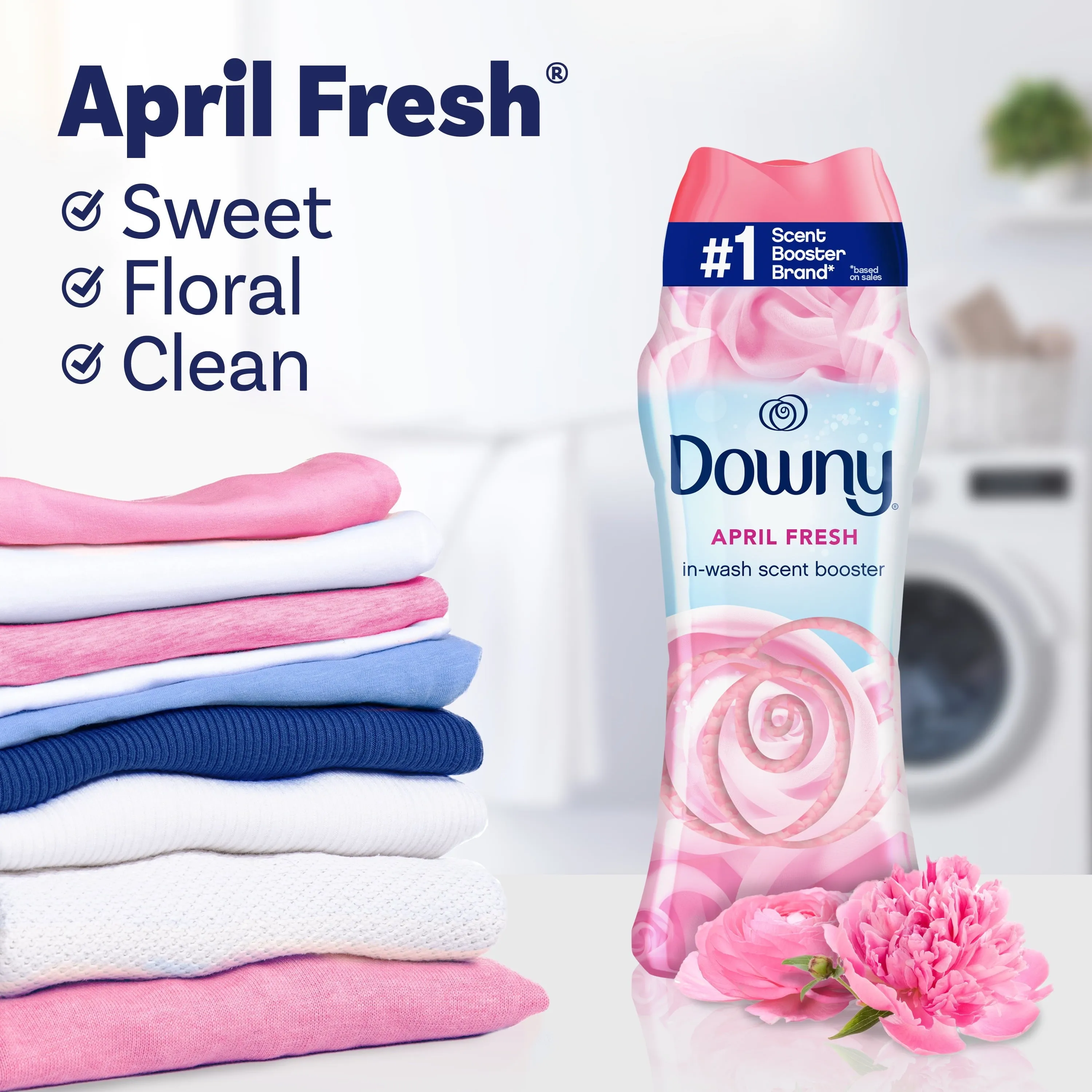 Downy In-Wash Laundry Scent Booster Beads, April Fresh, 24 oz