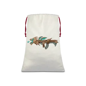 Dragon Gun Sublimation Linen Drawstring Sack