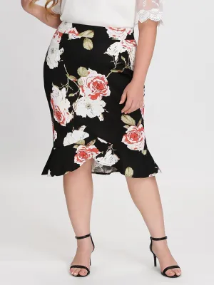 Floral Fishtail Skirt