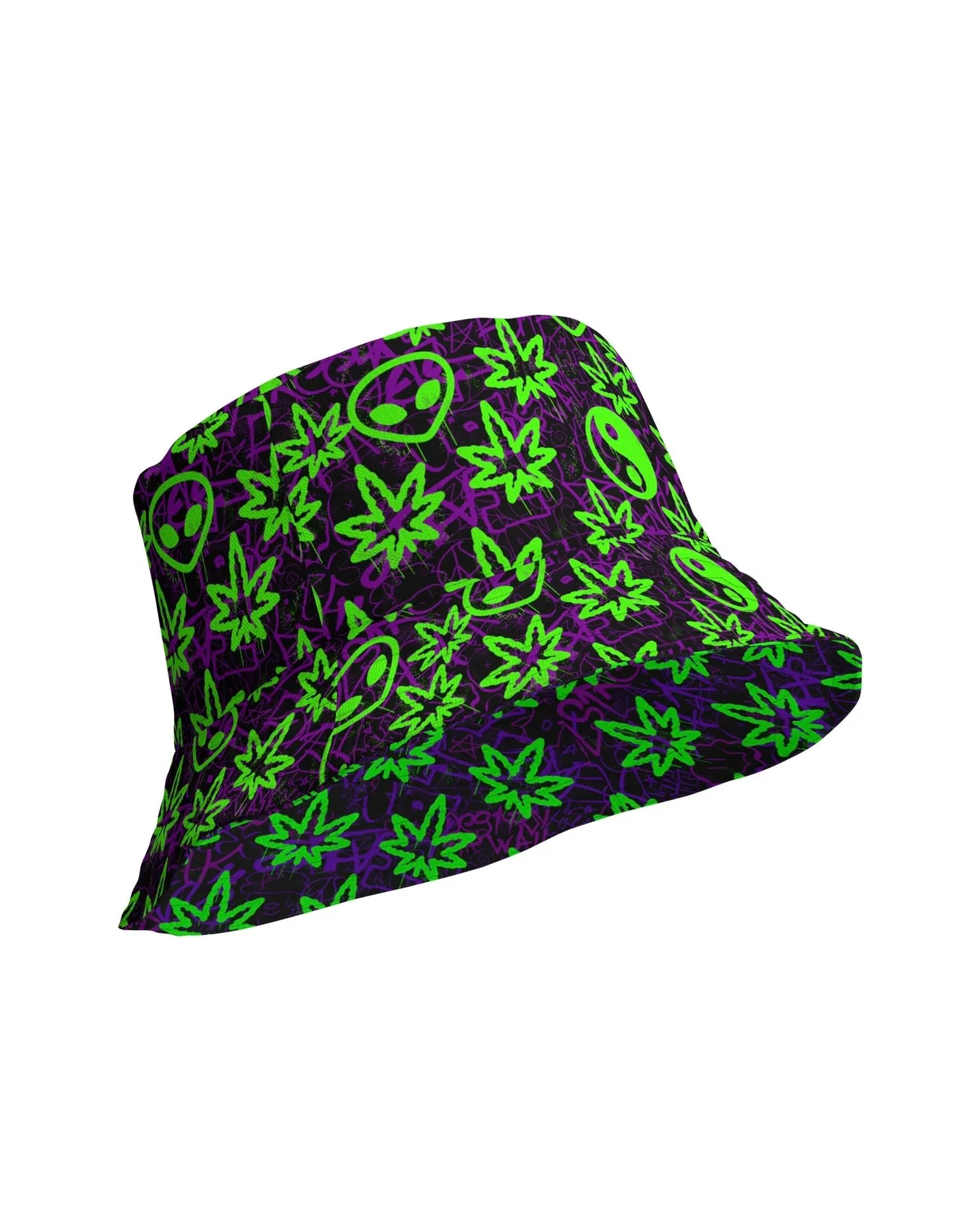 Ganja Graffiti Reversible Bucket Hat