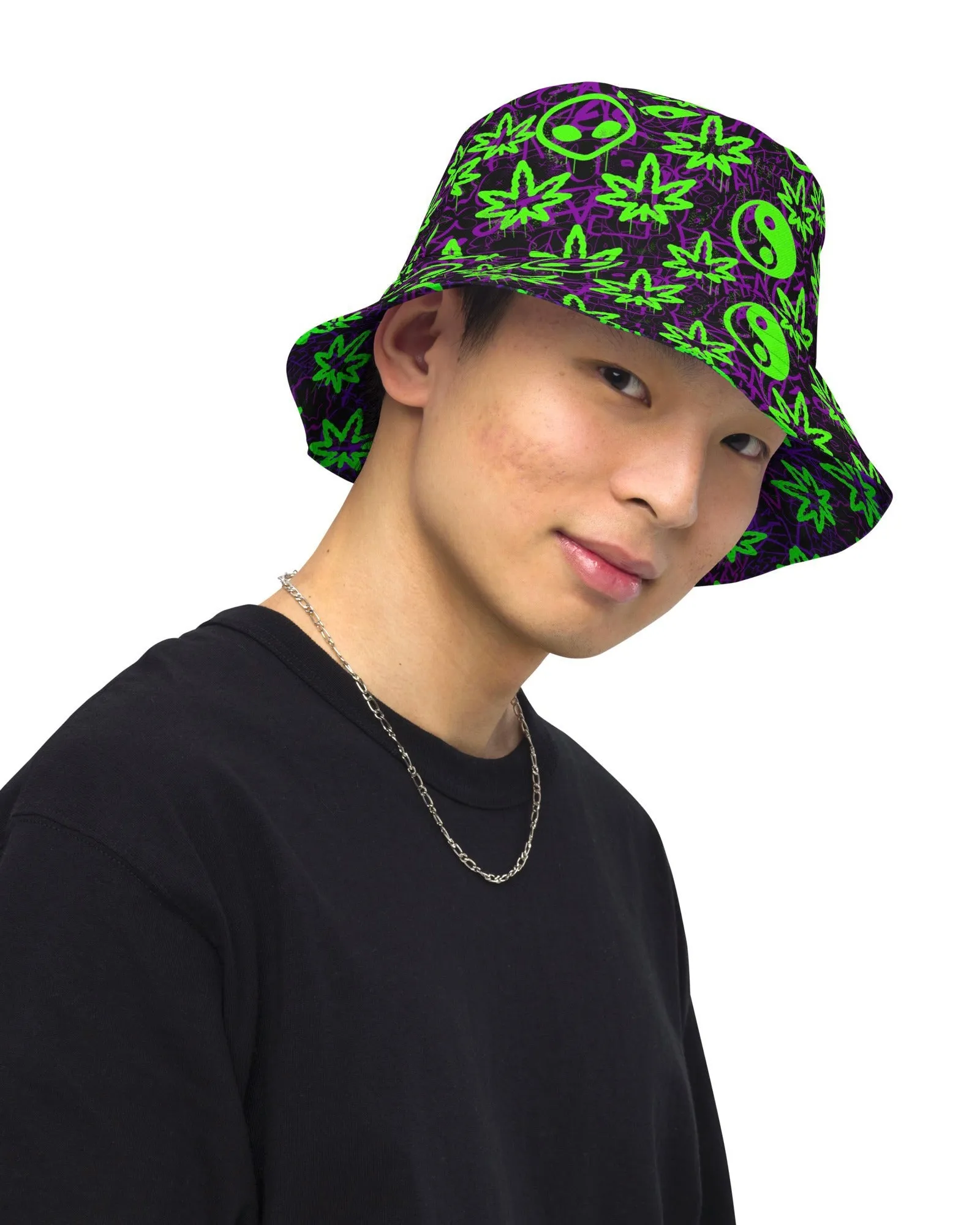 Ganja Graffiti Reversible Bucket Hat