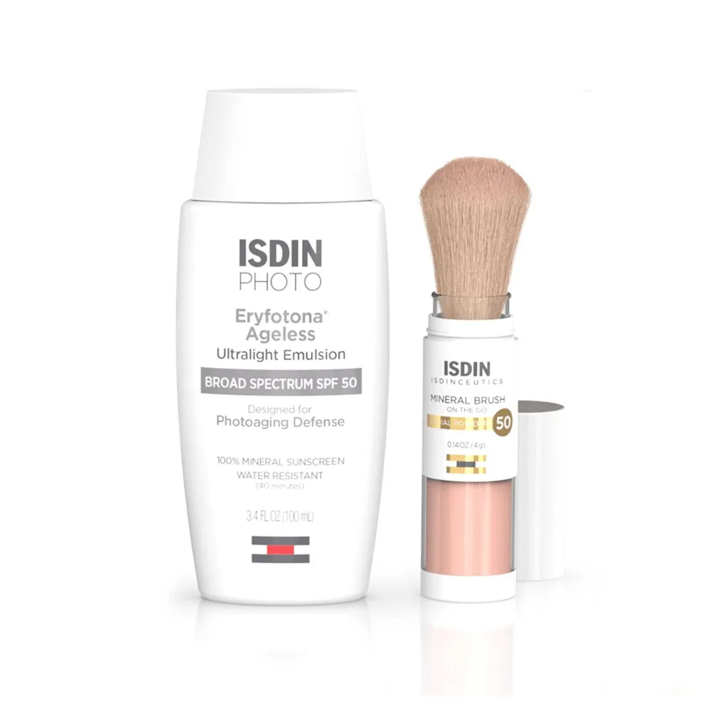 ISDIN Suncare Bundle Tinted Sunscreen & Mineral Powder SPF 50