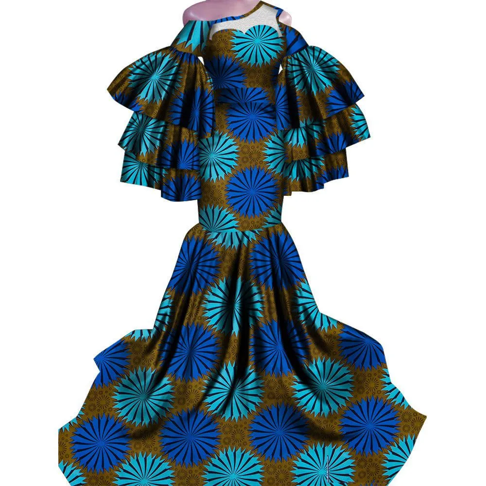 LovelyRLovely African Print Traditional Fishtail Floor-length Dress