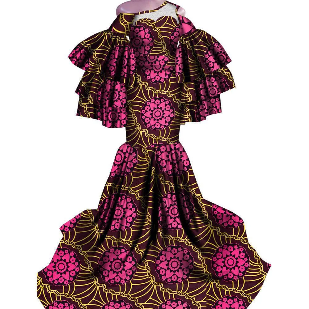 LovelyRLovely African Print Traditional Fishtail Floor-length Dress