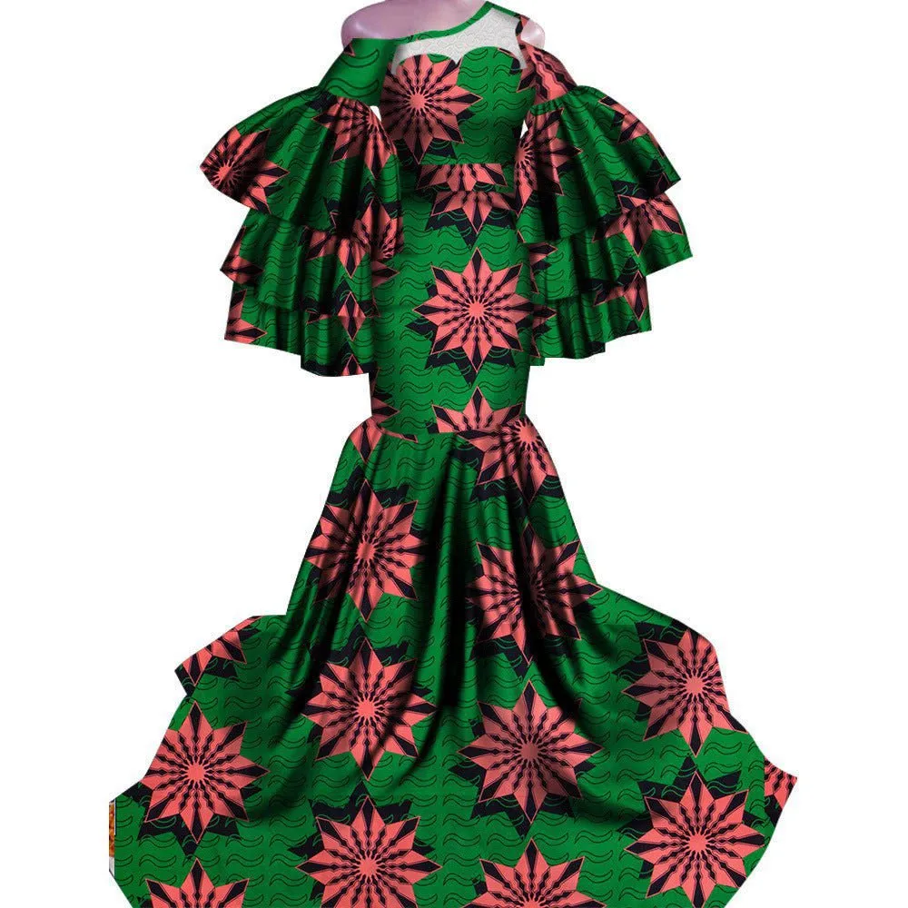 LovelyRLovely African Print Traditional Fishtail Floor-length Dress