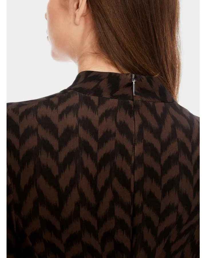 Marc Cain Herringbone Print Dress