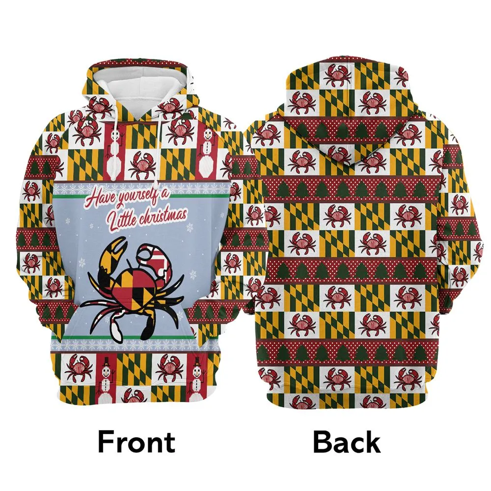 Maryland Symbols Christmas All Over Print 3D Hoodie For Men And Women, Best Gift For Dog lovers, Best Outfit Christmas