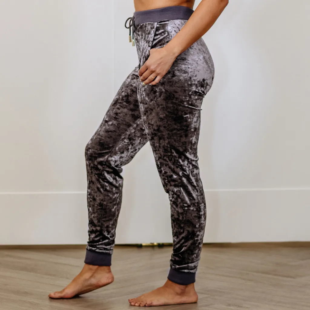 Maya Joggers - Charcoal Grey/Gold