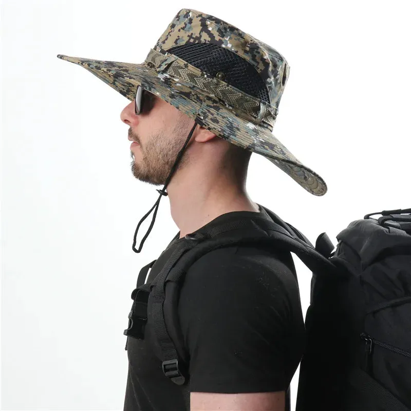 Men and Women Camouflage Large Brim Boonie Hat