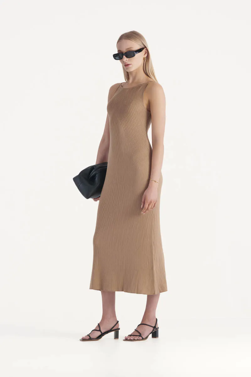 Mills Knit Dress Camel