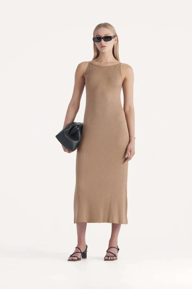 Mills Knit Dress Camel